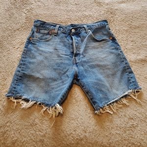 Levi's denim cut off shorts 501